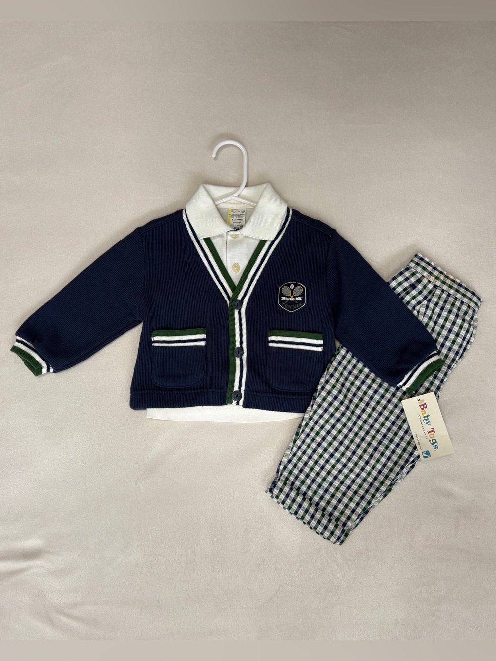 NWT Vintage Baby Togs 12M 3 Piece Preppy Tennis Outfit Set
